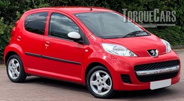 Silver Peugeot 107 city car in countryside setting Stock Photo  Alamy